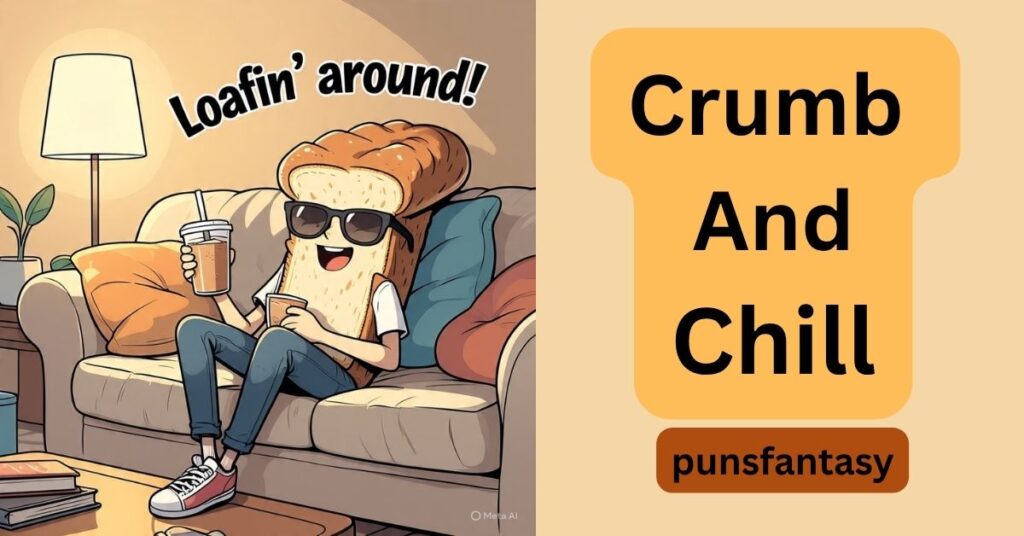 perfect visual for funny bread puns illustration