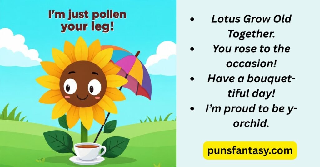 cute flower puns