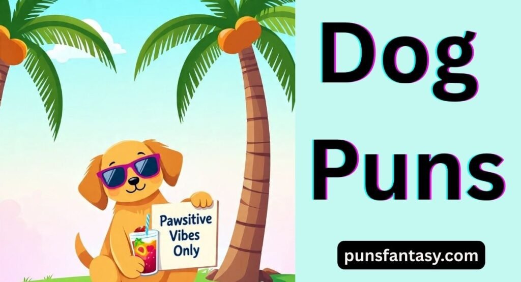 funny dog puns image