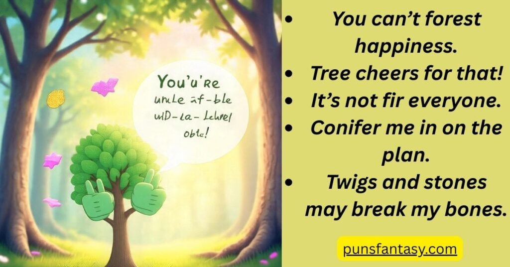 tree puns captions