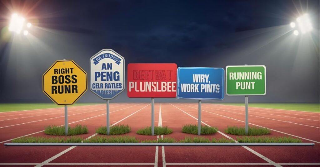 Running puns for signs