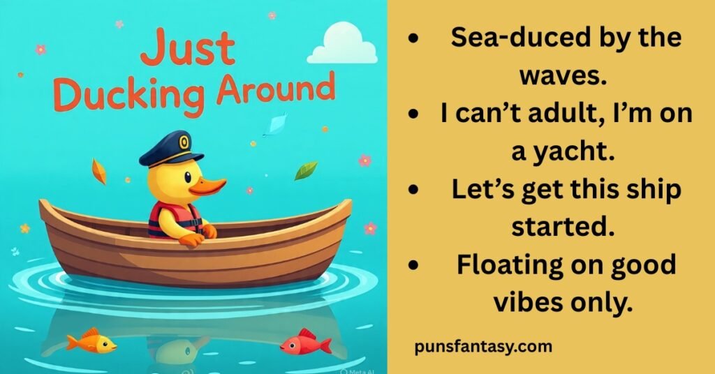 boat puns one liners image