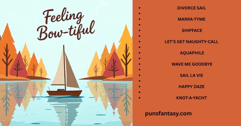 clever boat names puns image